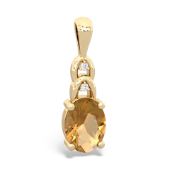 Citrine Links 14K Yellow Gold pendant P4032