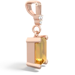 Citrine Art Deco Dangle 14K Rose Gold pendant P1937