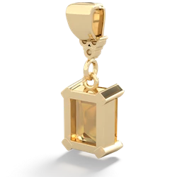 Citrine Art Deco Dangle 14K Yellow Gold pendant P1937