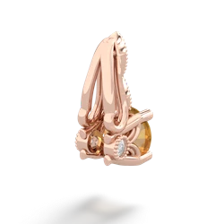 Citrine Antique Elegance 14K Rose Gold pendant P3100