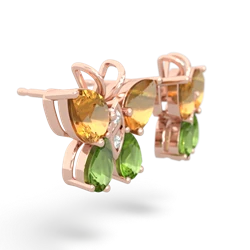 Citrine Butterfly 14K Rose Gold earrings E2215