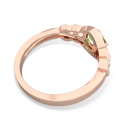 Citrine Celtic Love Knot 14K Rose Gold ring R5420