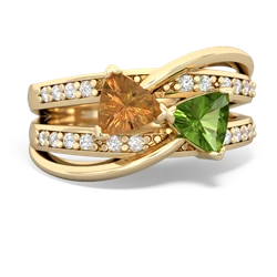 Citrine Bowtie 14K Yellow Gold ring R2360