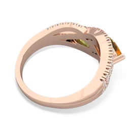 Citrine Diamond Rivers 14K Rose Gold ring R3070