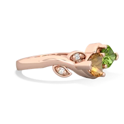 Citrine Floral Elegance 14K Rose Gold ring R5790