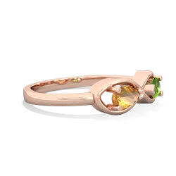 Citrine Infinity 14K Rose Gold ring R5050