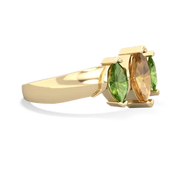 Citrine Three Peeks 14K Yellow Gold ring R2433