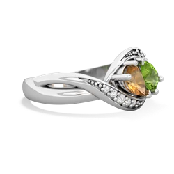 Citrine Summer Winds 14K White Gold ring R5342