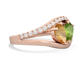 Citrine Nestled Heart Keepsake 14K Rose Gold ring R5650