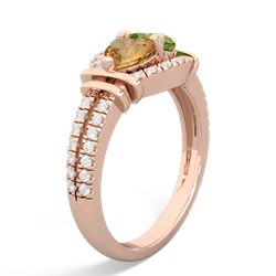 Citrine Art-Deco Keepsake 14K Rose Gold ring R5630