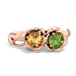 Citrine Rose Garden 14K Rose Gold ring R5510