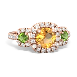 Citrine Regal Halo 14K Rose Gold ring R5350