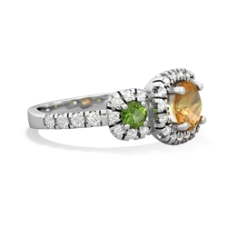 Citrine Regal Halo 14K White Gold ring R5350