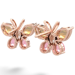 Citrine Butterfly 14K Rose Gold earrings E2215