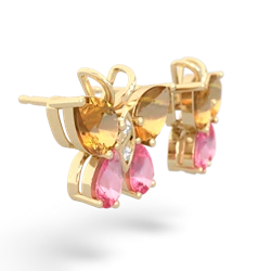 Citrine Butterfly 14K Yellow Gold earrings E2215