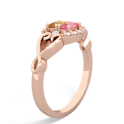 Citrine Love Nest 14K Rose Gold ring R5860