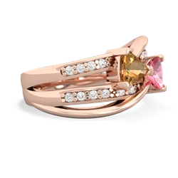 Citrine Bowtie 14K Rose Gold ring R2360