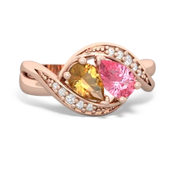 Citrine Summer Winds 14K Rose Gold ring R5342