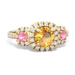 Citrine Regal Halo 14K Yellow Gold ring R5350