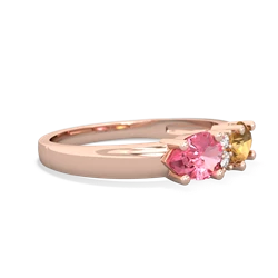 Citrine Pear Bowtie 14K Rose Gold ring R0865