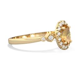 citrine halo rings