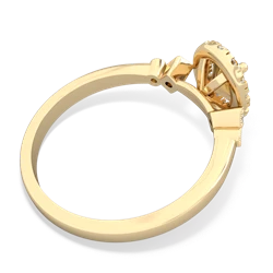 Citrine Antique-Style Halo 14K Yellow Gold ring R5720