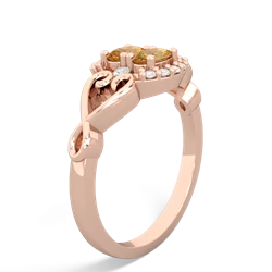 Citrine Love Nest 14K Rose Gold ring R5860