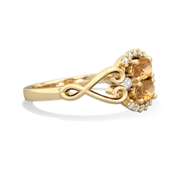 Citrine Love Nest 14K Yellow Gold ring R5860