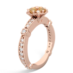 Citrine Sparkling Tiara Cluster 14K Rose Gold ring R26293RD