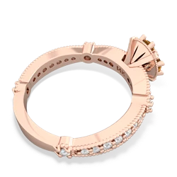 Citrine Sparkling Tiara Cluster 14K Rose Gold ring R26293RD