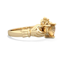 Citrine Claddagh 14K Yellow Gold ring R2370