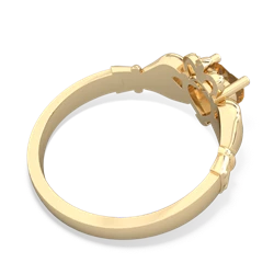 Citrine Claddagh 14K Yellow Gold ring R2370