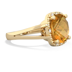 Thumbnail for Citrine Halo Cocktail 14K Yellow Gold ring R2498 - hand 1 view