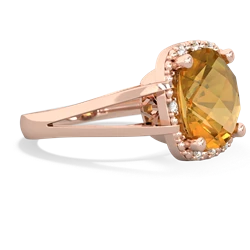 Citrine Art Deco Cocktail 14K Rose Gold ring R2498