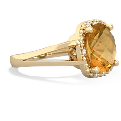 Citrine Art Deco Cocktail 14K Yellow Gold ring R2498