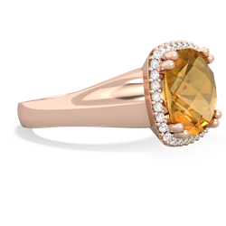 Citrine Halo Cocktail 14K Rose Gold ring R2544