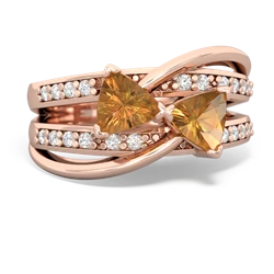 Citrine Bowtie 14K Rose Gold ring R2360