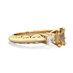 Thumbnail for Citrine Art Deco 14K Yellow Gold ring R20017EM - hand 1 view