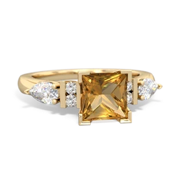Thumbnail for Citrine Engagement 14K Yellow Gold ring R2002 - top view