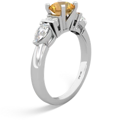 Thumbnail for Citrine Engagement 14K White Gold ring R2002 - side view