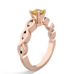 Thumbnail for Citrine Infinity Engagement 14K Rose Gold ring R26315RD - side view