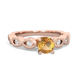 Thumbnail for Citrine Infinity Engagement 14K Rose Gold ring R26315RD - top view
