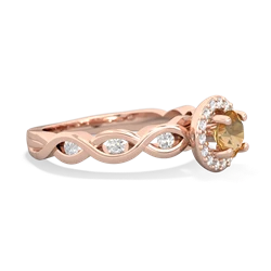 Thumbnail for Citrine Infinity Engagement 14K Rose Gold ring R26315RH - hand 1 view
