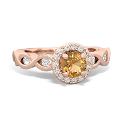 Thumbnail for Citrine Infinity Engagement 14K Rose Gold ring R26315RH - top view