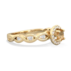 Citrine Infinity Halo Engagement 14K Yellow Gold ring R26315RH