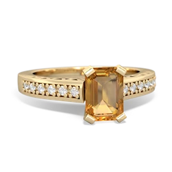 Thumbnail for Citrine Art Deco 14K Yellow Gold ring R26357EM - top view