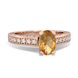 Thumbnail for Citrine Art Deco 14K Rose Gold ring R26357VL - top view