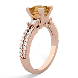 Thumbnail for Citrine Engagement 14K Rose Gold ring R26436SQ - side view