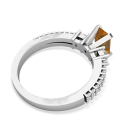 Thumbnail for Citrine Engagement 14K White Gold ring R26437EM - front view