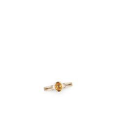 Thumbnail for Citrine Engagement 14K Yellow Gold ring R26437VL - profile view